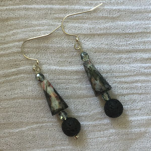 Volcanic dangle earrings